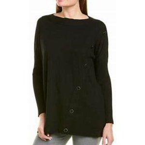 NWT Anne Klein Asymmetrical-Button Pullover Sweater S
